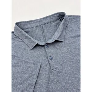 Lululemon Shirt Mens Extra Large Blue Evolution Polo Performance Golf Casual‎ XL